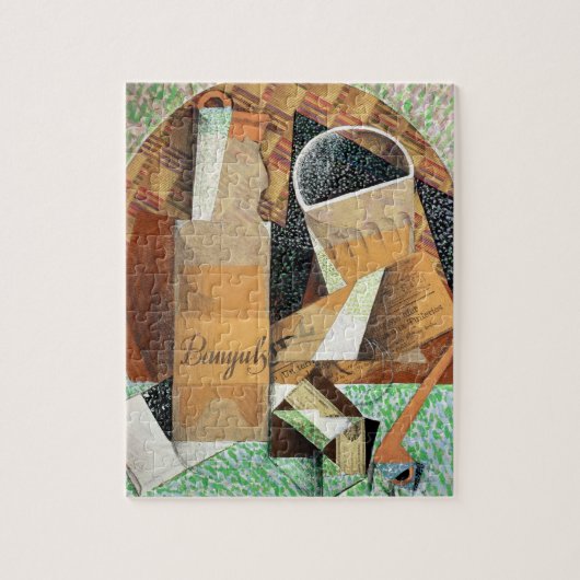 Die Flasche von Banyuls, 1914 (Gouache u. Collage) Puzzle (Vertikal)