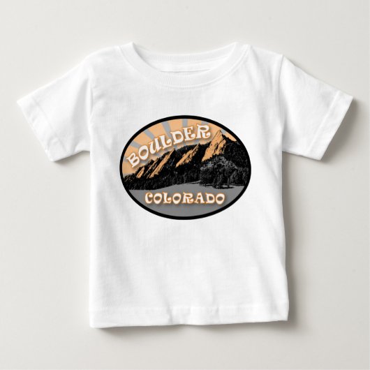 Die Flatironen, der Chautauqua Park, der Boulder C Baby T-shirt (Vorderseite)