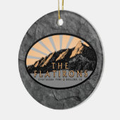 Die Flatironen, der Chautauqua Park, der Boulder C Keramik Ornament (Links)