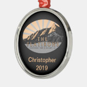 Die Flatironen, der Chautauqua Park, der Boulder C Ornament Aus Metall (Links)