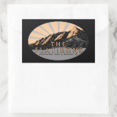 Die Flatironen, der Chautauqua Park, der Boulder C Rechteckiger Aufkleber (Tasche)