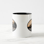 Die Flatironen, der Chautauqua Park, der Boulder C Zweifarbige Tasse (Mittel)