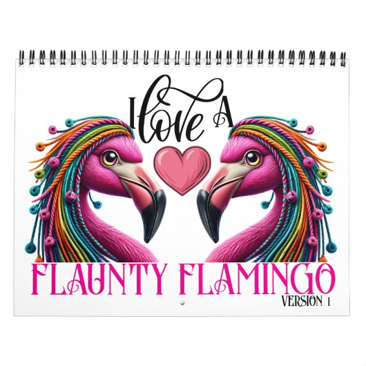 Die Flaunty Flamingo Version 1 Kalender (Titelbild)