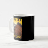 Die flauschigen Kühe nicht in Buffalo essen Kaffeetasse (Vorderseite Links)