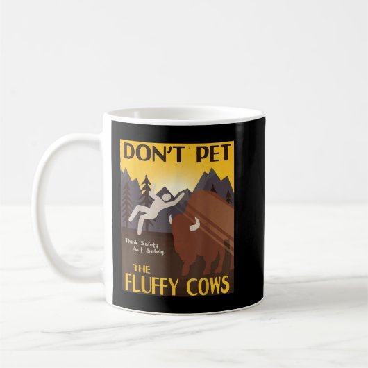 Die flauschigen Kühe nicht in Buffalo essen Kaffeetasse (Links)