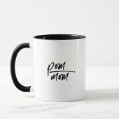 Die flauschigste Liebe: Fancy Script POM MOM Tasse (Links)