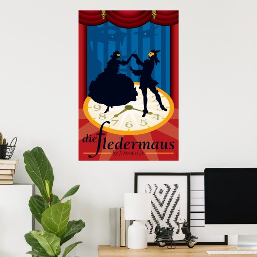 Die Fledermaus, Opera Poster (Heimbüro)