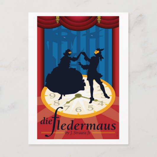 Die Fledermaus, Opera Postkarte (Vorderseite)