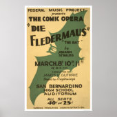 Die Fledermaus Strauß 1938 WPA Poster (Vorne)