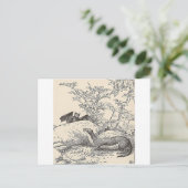 Die Fledermaus und der Nerz Postkarte (Stehend Vorderseite)