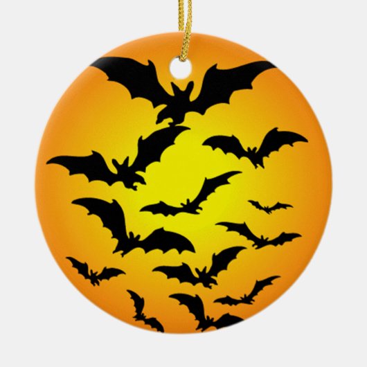 Die Fledermaus von Halloween - Keramikornament (Vorne)