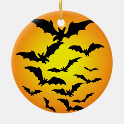 Die Fledermaus von Halloween - Keramikornament (Hinten)
