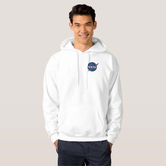 Die Fleece-Ziprüttler der Männer mit die NASA-Logo Hoodie (Vorne ganz)