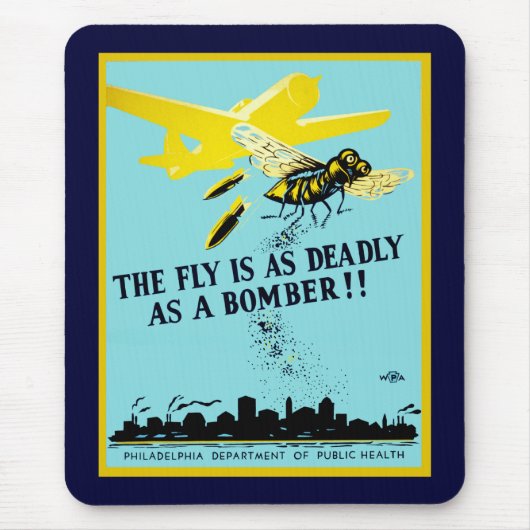 Die Fliege ist so tödlich wie ein Bomber Mousepad (Vorne)