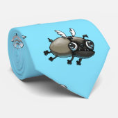 Die Fliegen-Möpse Krawatte (Gerollt)