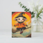 Die fliegende bezaubernde Schafhexe Postkarte (Stehend Vorderseite)