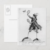 Die fliegende Macaroni Postkarte (Vorne/Hinten)
