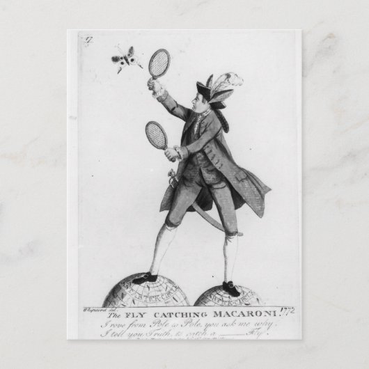 Die fliegende Macaroni Postkarte (Vorderseite)