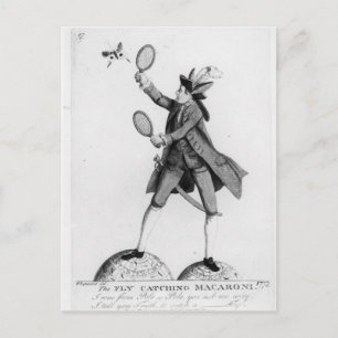 Die fliegende Macaroni Postkarte