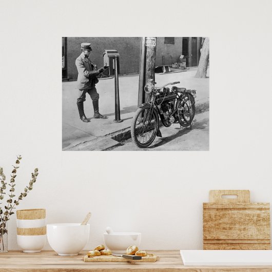 Die fliegende Merkel Anfang der 1900er Jahre Poster (Küche)