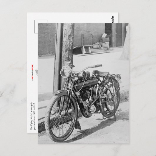 Die fliegende Merkel Postkarte (Vorne/Hinten)