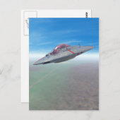 Die fliegende Saucer-Postkarte Postkarte (Vorne/Hinten)