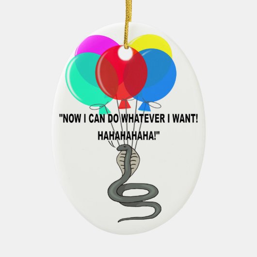 Die fliegende Schlange Keramik Ornament (Vorne)