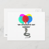 Die fliegende Schlange Postkarte (Vorne/Hinten)