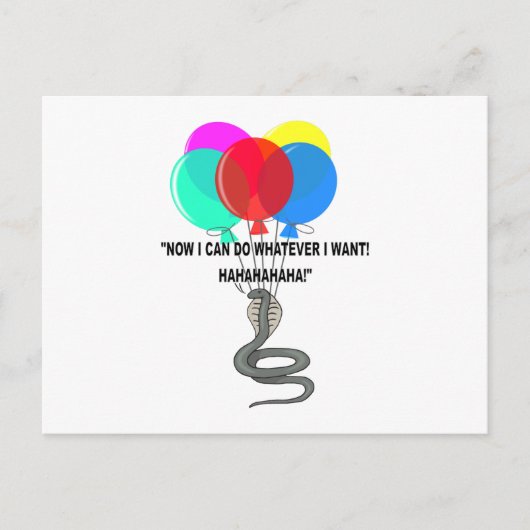 Die fliegende Schlange Postkarte (Vorderseite)