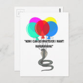 Die fliegende Schlange Postkarte (Vorne/Hinten)