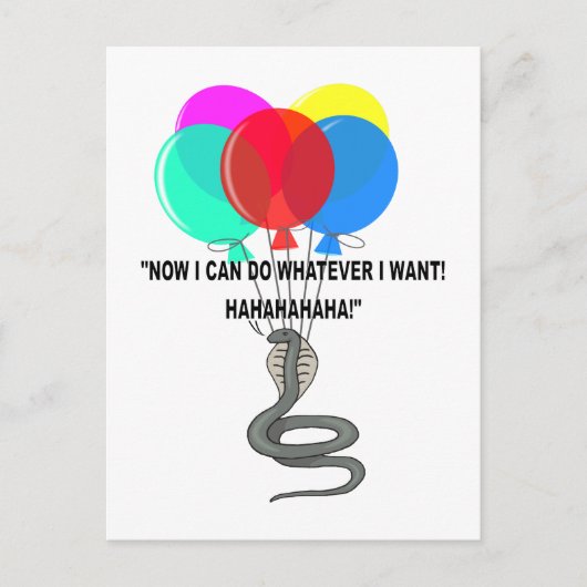 Die fliegende Schlange Postkarte (Vorderseite)