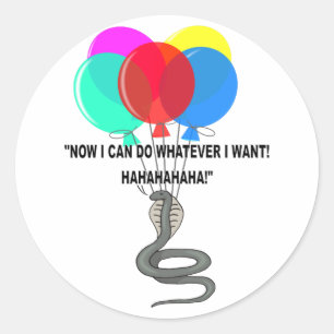 Die fliegende Schlange Runder Aufkleber