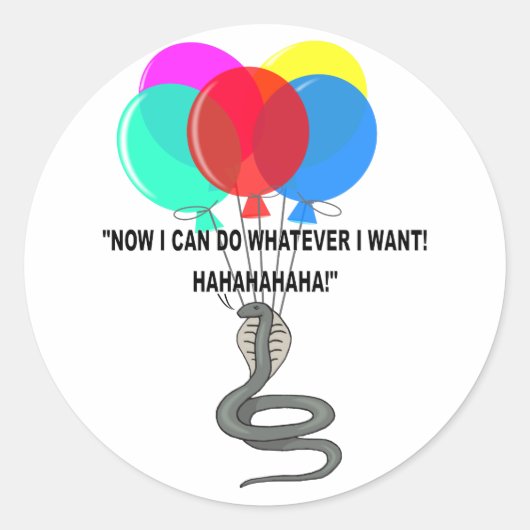 Die fliegende Schlange Runder Aufkleber (Vorderseite)