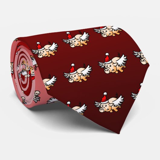 Die fliegende Weihnachtsschneegestalt Krawatte (Gerollt)