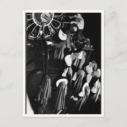 Die fliegenden Nonnen. Postkarte (Vorderseite)