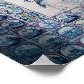 Die Fliesenverkleidung aus dem Badezimmer Poster (Ecke)