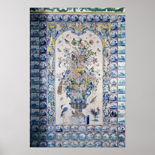 Die Fliesenverkleidung aus dem Badezimmer Poster (Vorne)