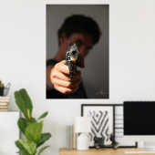 Die Flingue de l'amour qui tue. Poster (Heimbüro)