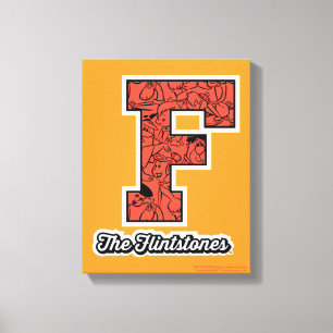 Die Flintstones Collegiate Style Monogramm Leinwanddruck