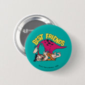 Die Flintstones | Fred & Dino - beste Freunde Button (Vorne & Hinten)