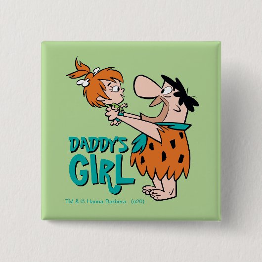 Die Flintstones | Fred & Pebbles - Vaters Tochter Button (Vorderseite)
