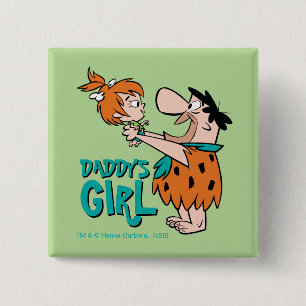 Die Flintstones Fred & Pebbles - Vaters Tochter Button
