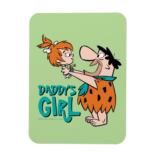 Die Flintstones | Fred & Pebbles - Vaters Tochter Magnet (Vertikal)