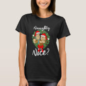 Die Flintstones Fred und Barney naughty oder Nice T-Shirt (Vorderseite)