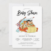 Die Flintstones Kinderdusche Einladung (Vorderseite)