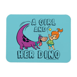 Die Flintstones Pebbles & Dino spielen Ball Magnet