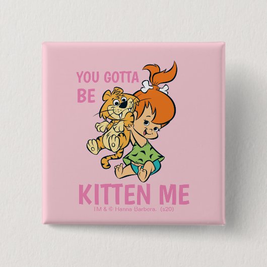 Die Flintstones | Pebbles & ihr Tiger Button (Vorderseite)