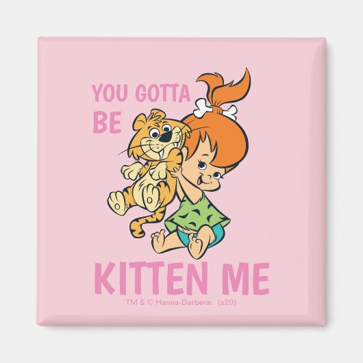 Die Flintstones | Pebbles & ihr Tiger Magnet (Vorne)