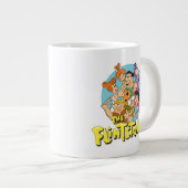 Die Flintstones und Rubbelfamilie Grafik Jumbo-Tasse (Vorderseite Rechts)