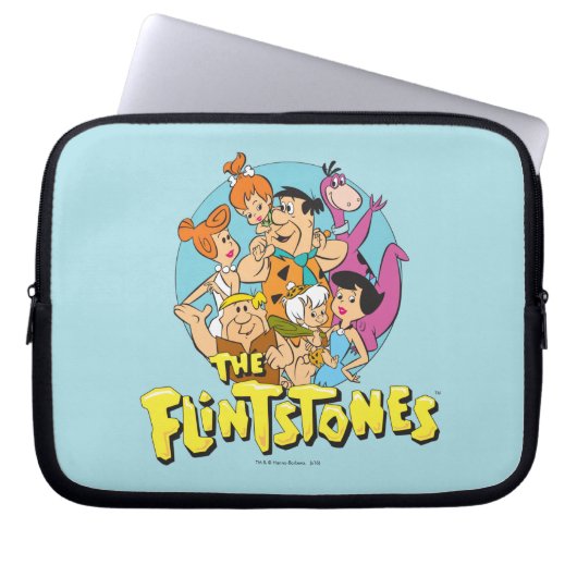 Die Flintstones und Rubbelfamilie Grafik Laptopschutzhülle (Vorderseite)